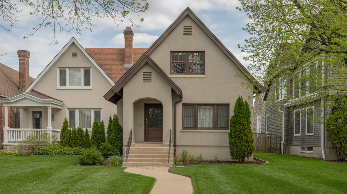 Historic cincrete homes in Greendale
