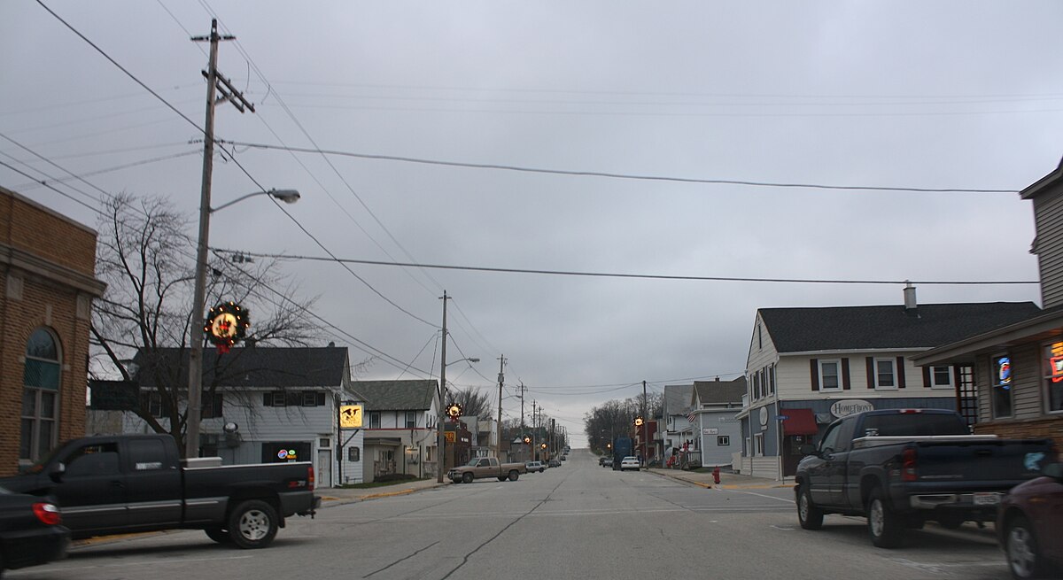 Random Lake Wisconsin downtown